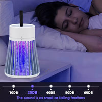 360° Electric Mosquito Killer Lamp with UV Light – USB Rechargeable Silent Bug Zapper Night Lamp