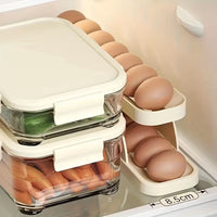 Automatic Rolling Egg Holder – Space Saving Fridge Egg Organizer