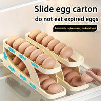 Automatic Rolling Egg Holder – Space Saving Fridge Egg Organizer