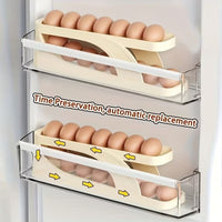 Automatic Rolling Egg Holder – Space Saving Fridge Egg Organizer