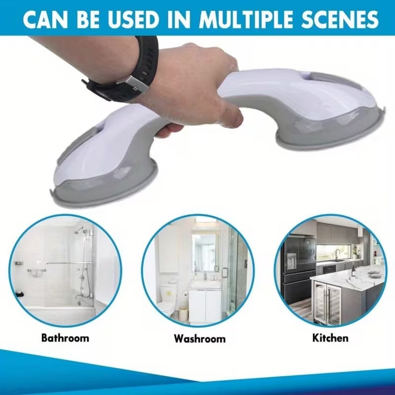 Non-Slip Large Shower Handle For Bathroom, Punch-Free Traceless Glass Suction Handle, Powerful Suction Grip