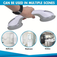 Non-Slip Large Shower Handle For Bathroom, Punch-Free Traceless Glass Suction Handle, Powerful Suction Grip