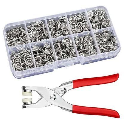 9.5mm Metal Snap Button Kit with Pliers Tool