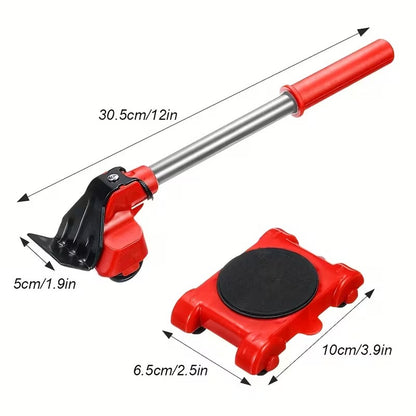 5PCS Furniture Moving Tool Set – Heavy Duty Lifter & Roller Sliders