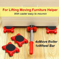 5PCS Furniture Moving Tool Set – Heavy Duty Lifter & Roller Sliders