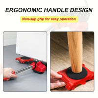 5PCS Furniture Moving Tool Set – Heavy Duty Lifter & Roller Sliders