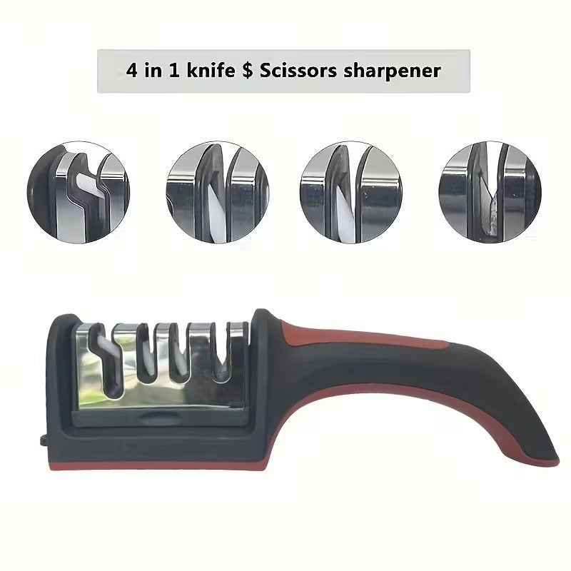 Professional Blade Sharpening Tool – Multi-Function Knife Sharpener Stone | Compact & Durable Universal Blade Sharpener for Kitchen Knives, Scissors & Tools