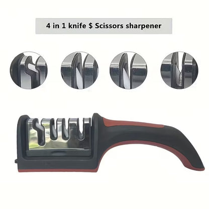 Professional Blade Sharpening Tool – Multi-Function Knife Sharpener Stone | Compact & Durable Universal Blade Sharpener for Kitchen Knives, Scissors & Tools