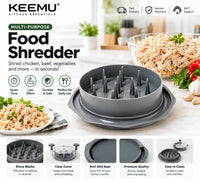 Compact Manual Food Chopper | 18cm Vegetable & Onion Cutter | Space Saving Kitchen Chopper