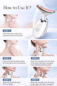 4-in-1 Neck & Face Lifting Massager – EMS Heating Anti-Wrinkle Skin Tightening Device