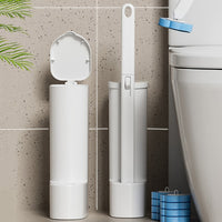 Disposable Toilet Cleaning Brush with Replaceable Brush Heads & Storage Holder – Hygienic Bathroom Cleaning Tool