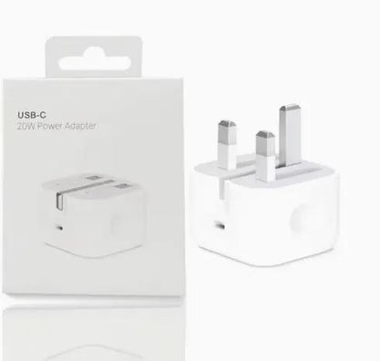 20W USB-C Fast Charger 3-Pin Power Adapter – Fast Charging for iPhone & Devices