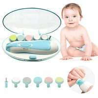 Baby Electric Nail Trimmer – Safe Baby Nail Cutter with 6 Grinding Heads
