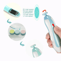 Baby Electric Nail Trimmer – Safe Baby Nail Cutter with 6 Grinding Heads