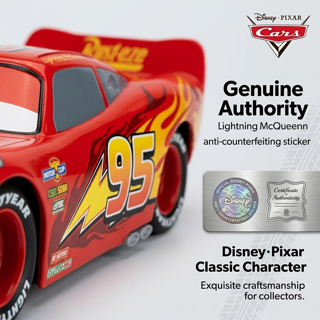 Disney Pixar Cars Lightning McQueen Pull Back Friction Car – Red #95 Rust-Eze Toy Vehicle for Kids