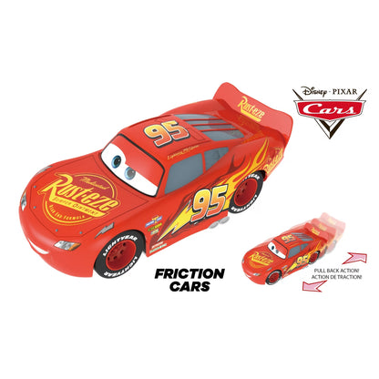 Disney Pixar Cars Lightning McQueen Pull Back Friction Car – Red #95 Rust-Eze Toy Vehicle for Kids