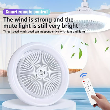 LED Ceiling Fan with Light & Remote Control – Modern Flush Mount Ceiling Fan Light, Quiet Low Profile Fan, Dimmable LED Lamp for Bedroom, Living Room & Kitchen