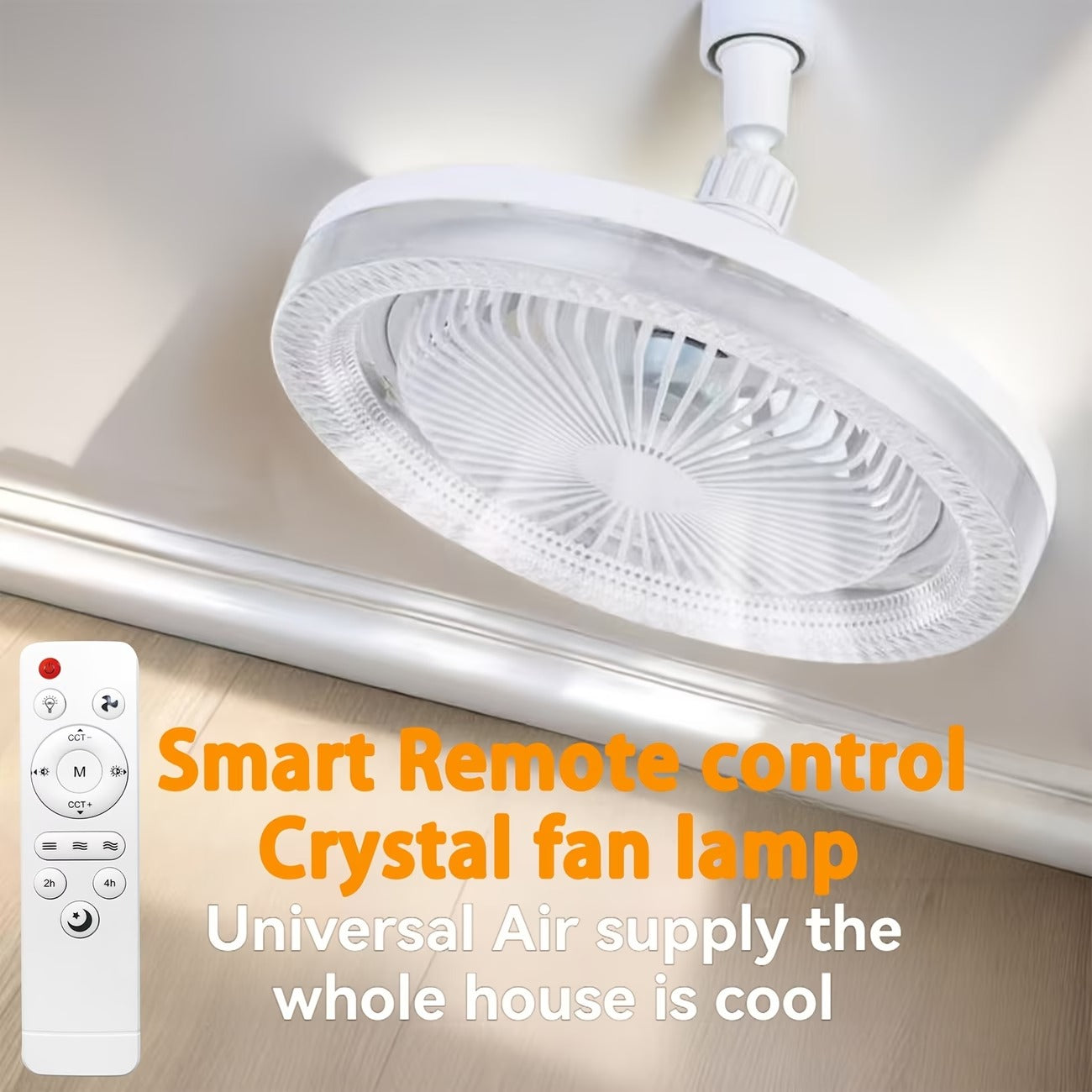 LED Ceiling Fan with Light & Remote Control – Modern Flush Mount Ceiling Fan Light, Quiet Low Profile Fan, Dimmable LED Lamp for Bedroom, Living Room & Kitchen