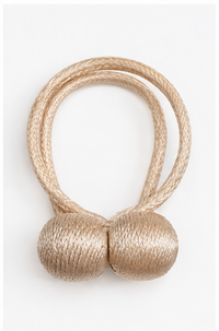Magnetic Curtain Tiebacks | Modern No-Drill Curtain Holdbacks | Decorative Rope Curtain Tie Backs for Home & Office