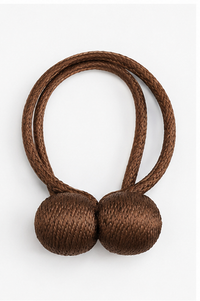 Magnetic Curtain Tiebacks | Modern No-Drill Curtain Holdbacks | Decorative Rope Curtain Tie Backs for Home & Office