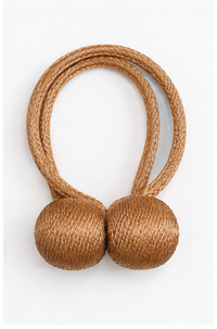 Magnetic Curtain Tiebacks | Modern No-Drill Curtain Holdbacks | Decorative Rope Curtain Tie Backs for Home & Office