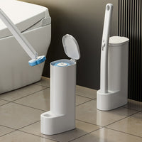 Disposable Toilet Cleaning Brush with Replaceable Brush Heads & Storage Holder – Hygienic Bathroom Cleaning Tool