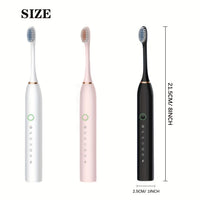 Electric Toothbrush for Adults – Rechargeable Sonic Toothbrush with Multiple Cleaning Modes, Ergonomic Design & 21.5cm Size