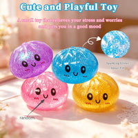 Cute Glitter Squishy Stress Relief Toy – Soft Kawaii Squeeze Ball for Kids & Adults