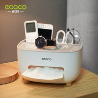 ECOCO Waterproof Wall Mounted Tissue Box with Phone Holder