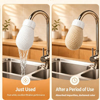 Pack of 10 Universal Faucet Water Purifier Filter Attachment – 360° Splash-Proof Tap Filter for Kitchen & Bathroom