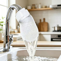 Pack of 10 Universal Faucet Water Purifier Filter Attachment – 360° Splash-Proof Tap Filter for Kitchen & Bathroom