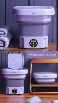 Portable Foldable Mini Washing Machine – Compact Laundry Washer for Travel, Baby Clothes & Small Loads