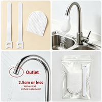 Pack of 10 Universal Faucet Water Purifier Filter Attachment – 360° Splash-Proof Tap Filter for Kitchen & Bathroom