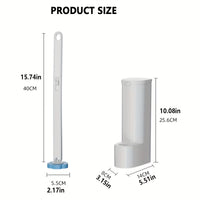 Disposable Toilet Cleaning Brush with Replaceable Brush Heads & Storage Holder – Hygienic Bathroom Cleaning Tool