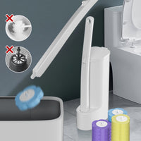Disposable Toilet Cleaning Brush with Replaceable Brush Heads & Storage Holder – Hygienic Bathroom Cleaning Tool