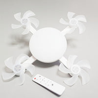Modern 4-Head LED Ceiling Fan Light with Remote Control – Quiet Flush Mount Ceiling Fan with Dimmable LED Light for Bedroom, Living Room & Home