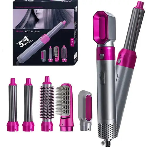 5 in 1 Hot Air Styler – Hair Dryer, Curler, Straightener & Volumizer