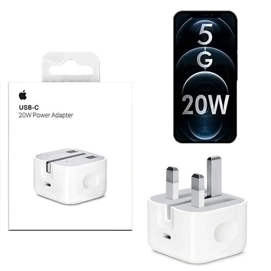 20W USB-C Fast Charger 3-Pin Power Adapter – Fast Charging for iPhone & Devices
