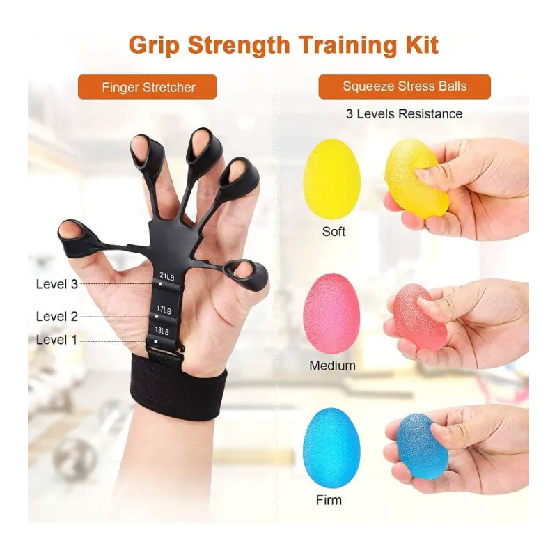 Adjustable Finger Grip Strengthener – Hand Exerciser for Gym, Rehab & Daily Use (13LB–21LB Resistance)