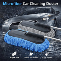 Microfiber Car Cleaning Duster with Extendable Handle – 360° Scratch-Free Dust Cleaner
