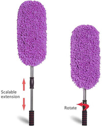 Microfiber Car Cleaning Duster with Extendable Handle – 360° Scratch-Free Dust Cleaner