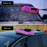 Microfiber Car Cleaning Duster with Extendable Handle – 360° Scratch-Free Dust Cleaner