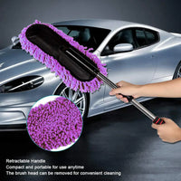 Microfiber Car Cleaning Duster with Extendable Handle – 360° Scratch-Free Dust Cleaner
