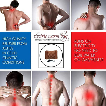 Rechargeable Electric Hot Water Bag | Portable Heating Pad for Pain Relief | Warm Compress Heat Therapy Pillow for Back, Neck, Joint & Menstrual Cramps