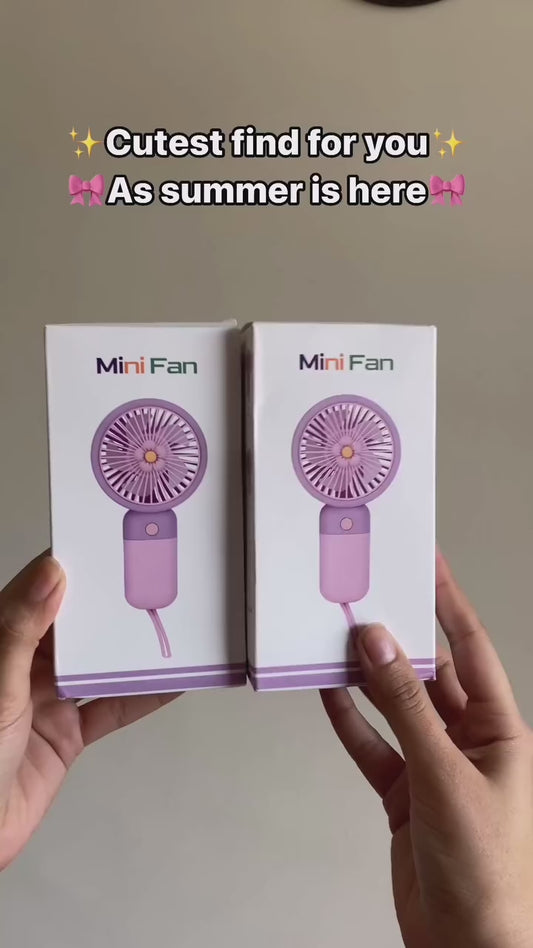 USB Mini Handheld Fan – Portable Rechargeable Cooling Fan for Students, Office & Travel