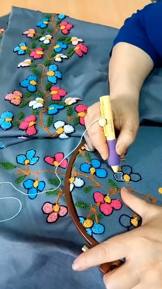 Magic Embroidery Pen Set  Punch Needle Kit for DIY Craft, Sewing & Hand Embroidery