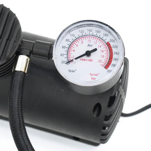 12V DC Portable Air Compressor 300 PSI Car Tyre Inflator with Pressure Gauge