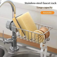 Stainless Steel Faucet Rack | Rustproof Sink Organizer