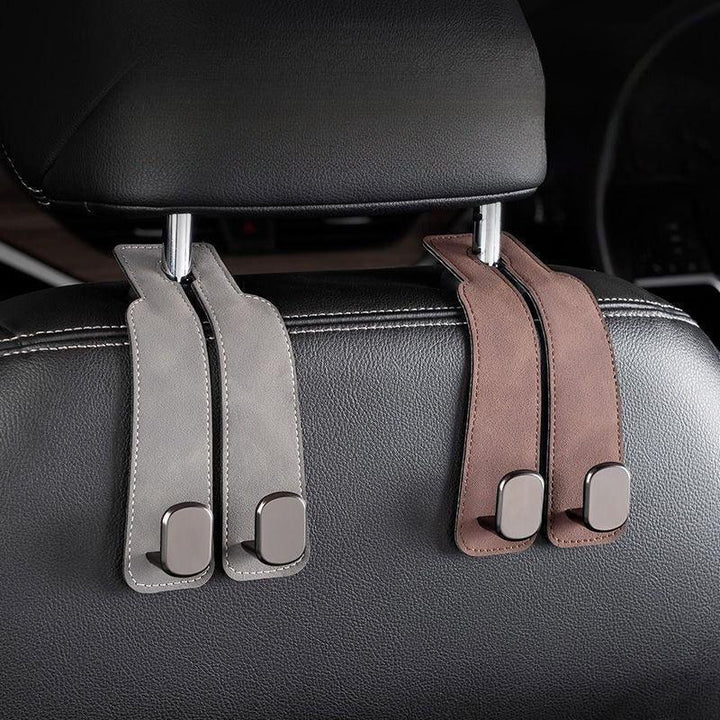 Car Seat Hooks & Bag Holder  2-in-1 Headrest Organizer