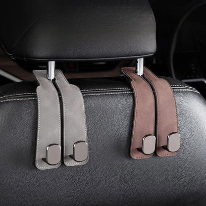 Car Seat Hooks & Bag Holder  2-in-1 Headrest Organizer